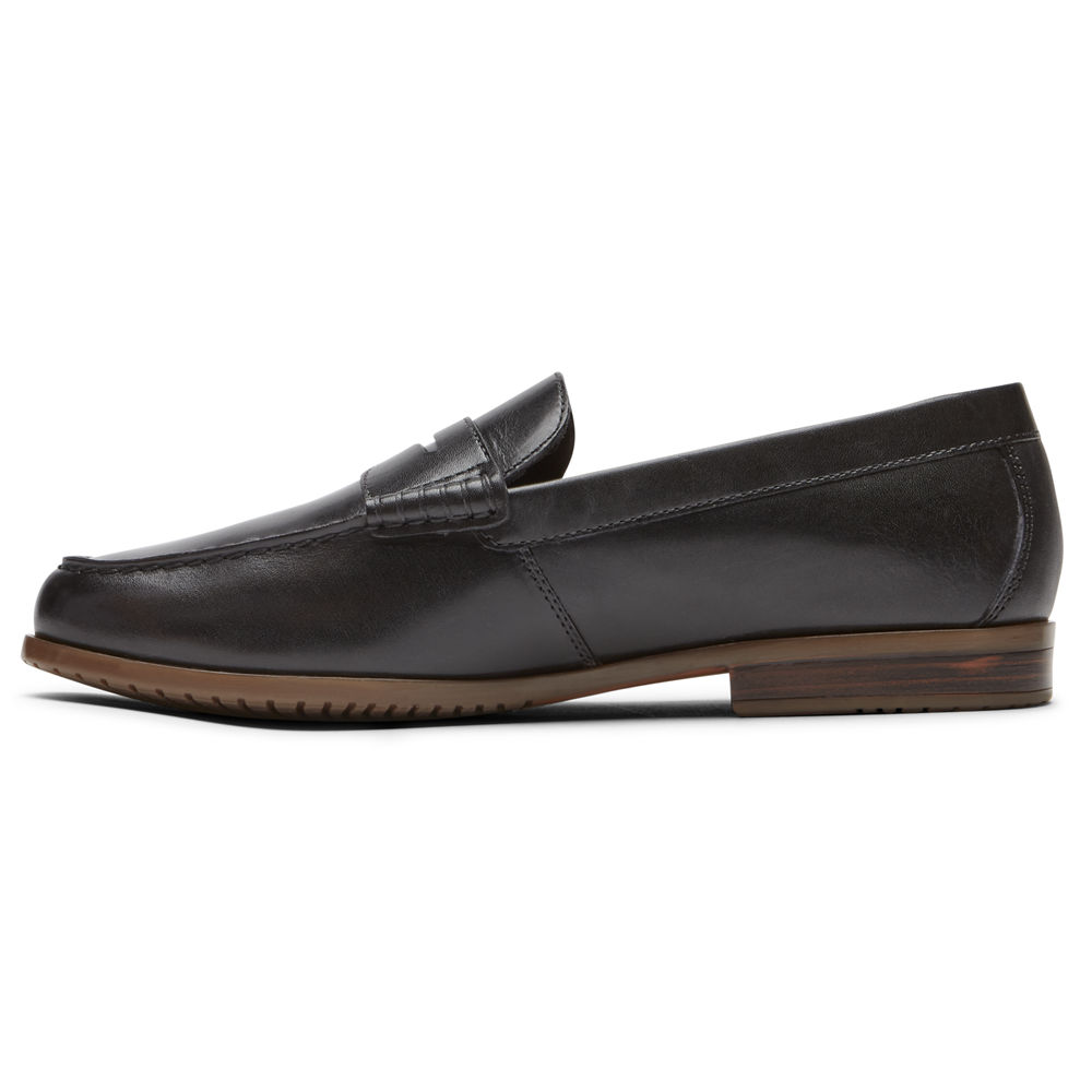 Rockport Mens Loafers Black - Curtys Penny - UK 301-KOCMFL